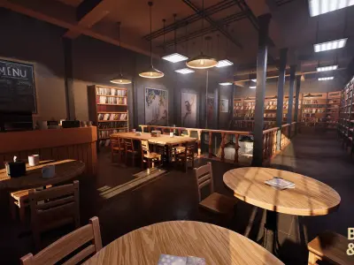 Modular Stationer Environment Low-poly 3D model