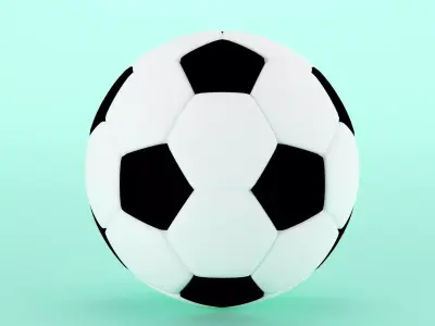 Football soccer ball 3D model 2