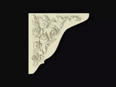 Central decor ornament for furniture 3D model 726