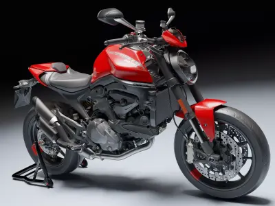 Ducati Monster Plus 2021 Low-poly 3D model
