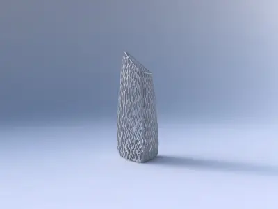 Vase tipped triangle with lattice tiles  3D print model