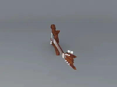 Wooden guitar Free 3D model