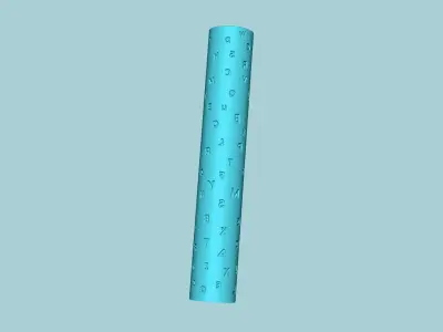 Texture Roll 28 - Alphabet Negative - Fondant Decoration Maker 3D print model