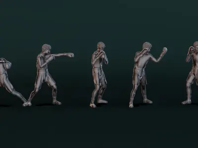 Boxer Man Set01 3D model