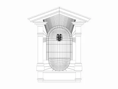 roman fountain Low-poly 3D model