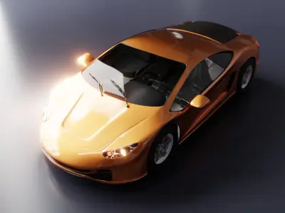 Sports Car Low-poly 3D model