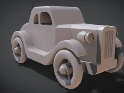 1935 Five-Window Coupe Toy Car Low-poly 3D model