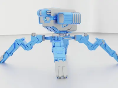 mech robot Low-poly 3D model