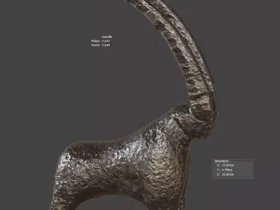 Gazelle sculpture 3D model