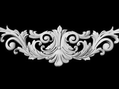 Central decor ornament for furniture 3D model 891