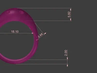 Diamond Ladies Dome Ring Size 8 Round Diamonds Gold Jewelry 3D print model