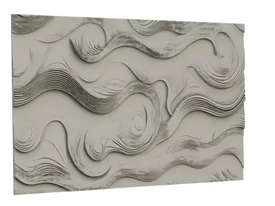 decor set wall panel wall relief mural CNC 33 3D model