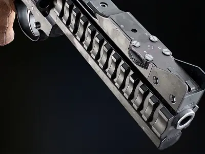 Korth Super Sport STX and Compensator Low-poly 3D model