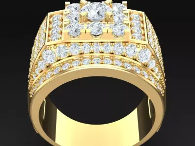 Luxury Men Rings Designs 6MR043 3D print model