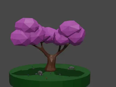 Low Poly Tree Free low-poly 3D model buy