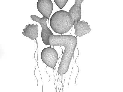 ocean-theme-balloons-set01 3D model