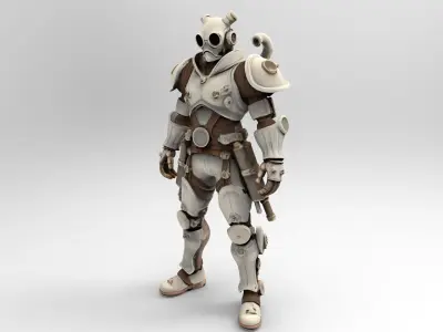 steampunk robotic 6 3D print model