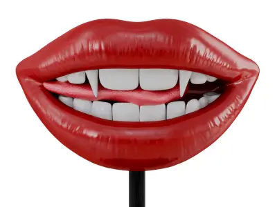 Figurine Lips Vampir Teeth 3D model