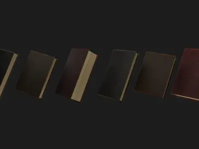 Ancient Simple Books Low-poly 3D model