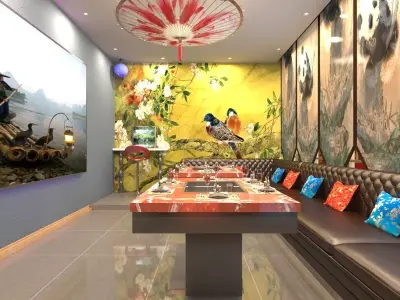 Chinese tea room 3D model