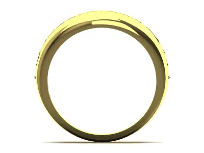 Wide ring with diamond model jr00137 3D print model