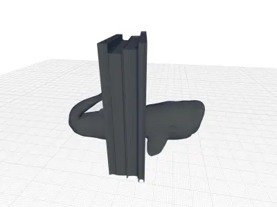 Nautical Sperm Whale Cold Resin Decorative Bookends 3D model