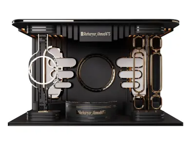 Futuristic Luxury Exhibition Booth 3D Event Stand Design   3D model