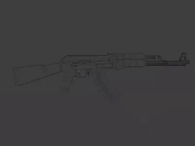 LOW POLY weapon model for games Low-poly 3D model