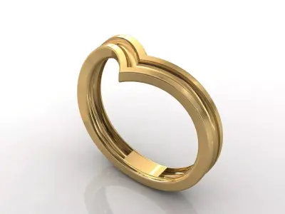 STL 3DM Print Ready Women Diamond Ring Lightweight Printable  3D print model 168
