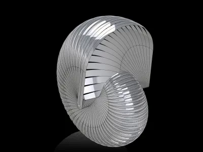 shellstream colorful spiral shell 3D print model