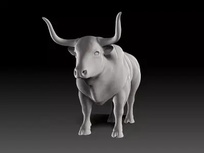 Bull - UV-Unwrapped Basic 3D Model 3D model