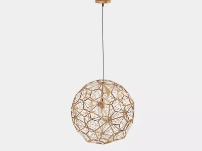 Modern metal copper pendant lamp 3D model