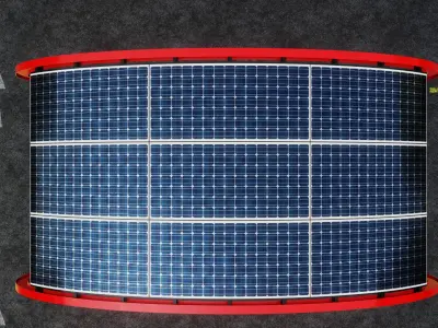 ELLIPSE TYPE SOLAR CARPORT TYPE-1 3D model