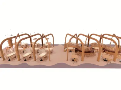 Food Court 2 3D model