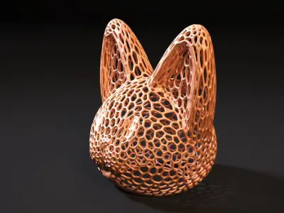 Cat head lamp 3D print model