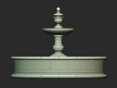 ancient fountain 3D model