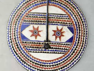 Baule Tribe Moon Mask 3D model