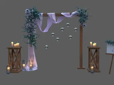 wedding arch 3D model