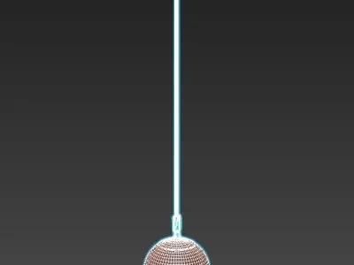 HOOKED GLOBE PENDANT1 3D model