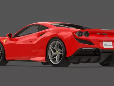 2020 Ferrari F8 Tributo 3D Model Twin Turbo V8 Ferrari Heritage  3D model