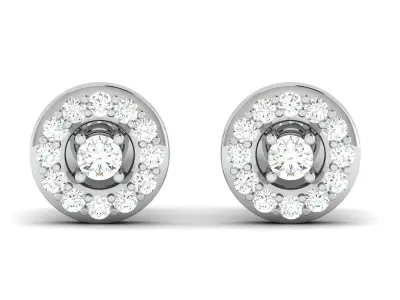 Solitaire Diamond Earring 3D print model