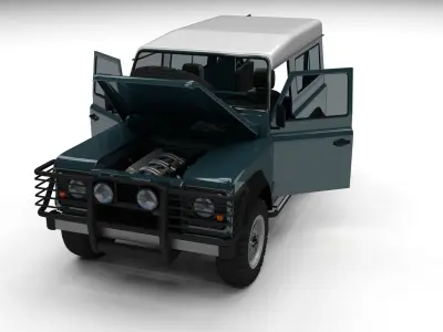 Full Land Rover Defender 90 Station Wagon 3D model