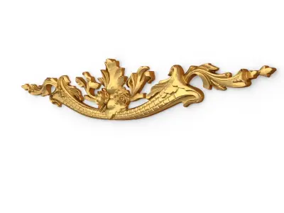 Classic carved  decor ornament 349 3D model