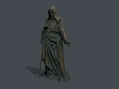 Man Statue 3 Low-poly 3D model