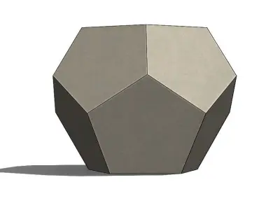 Concrete Vase Dodecahedron Low Poly  3D print model