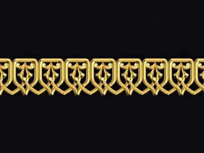 Central decor ornament for furniture 3D model 49