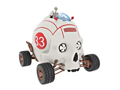 skull toy car 3D model