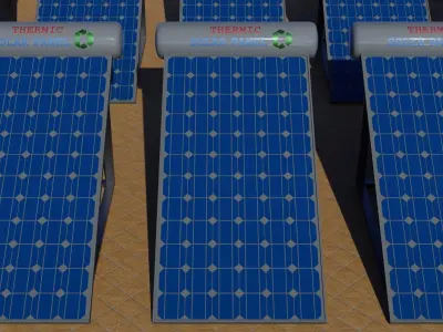 Solar panel 2 models 3D PBR Low-poly 3D model