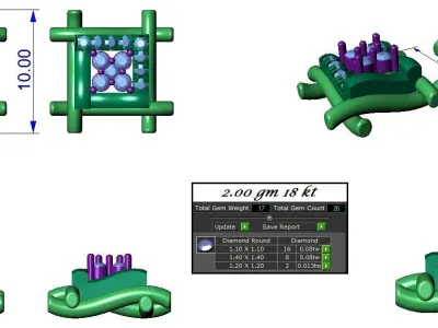 Pendant Earrings combo - 302 3D print model