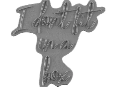 I do not fit in a box Neon Sign 3D model